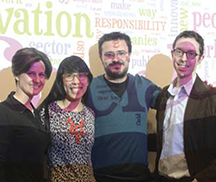 Tania Carnegie, Executive Director, Community Leadership at KPMG, Joyce Sou of the MaRS Centre for Impact Investing, Norm Tasevski of Venture Deli, and Adam Spence of the MaRS Centre’s Social Venture Exchange Project